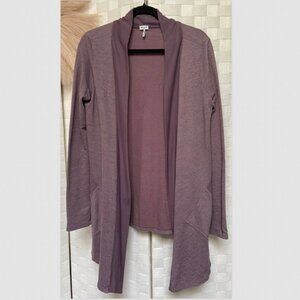 Splendid Comfy Purple Cotton Open Cardigan Size L